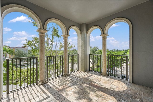 view of patio / terrace featuring a balcony