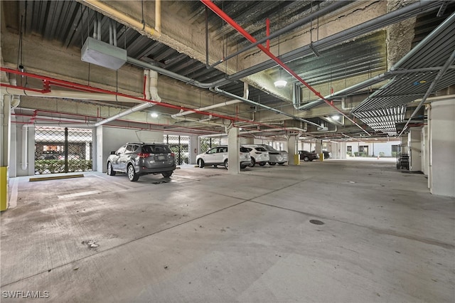 view of parking deck