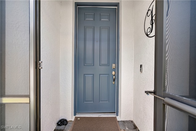 view of doorway to property