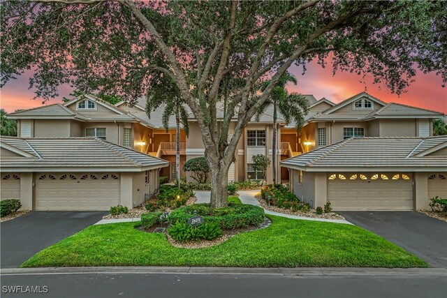 front facade with a garage