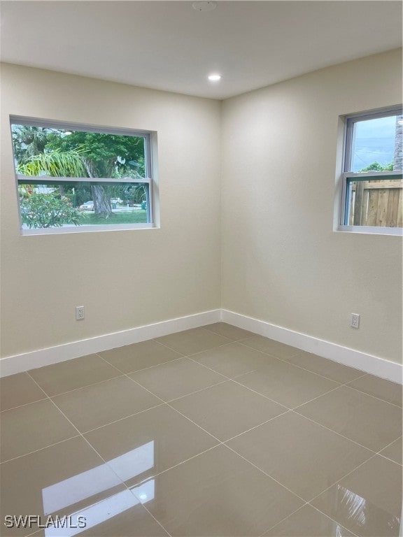 view of tiled empty room