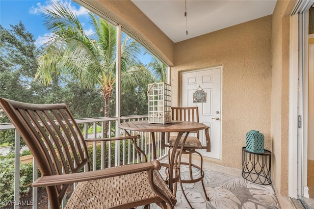 view of sunroom