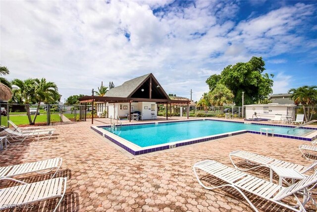 view of pool with a patio