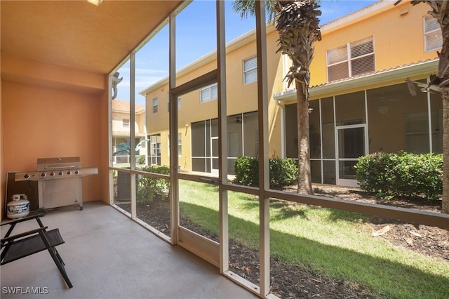 view of sunroom / solarium