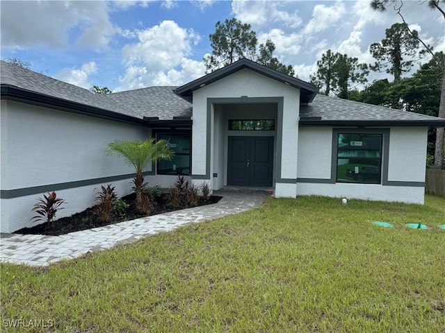 exterior space featuring a yard