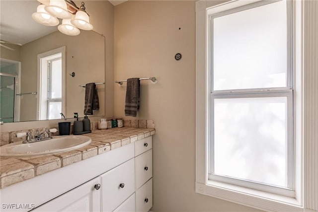 bathroom with vanity