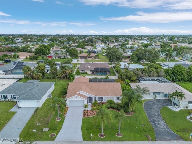 bird's eye view with a residential view