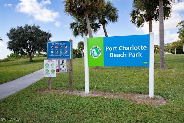 3107 Easy St, Port Charlotte, FL 33952 - view of community with a lawn
