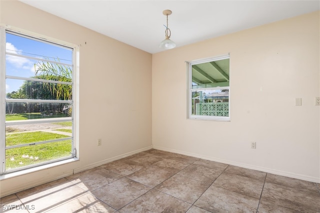 view of tiled empty room