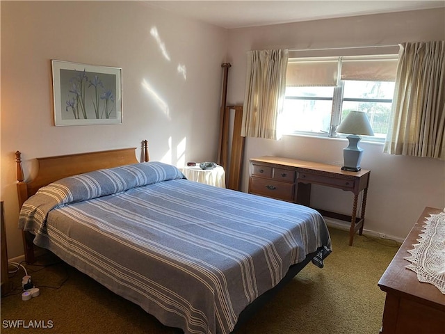 view of carpeted bedroom