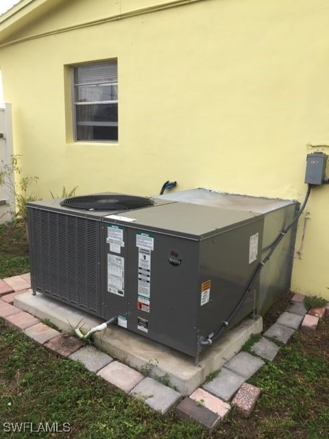 view of property exterior featuring central AC unit