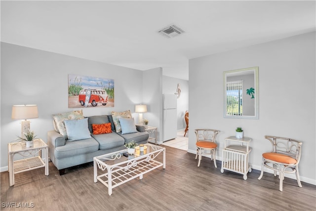 living room featuring hardwood / wood-style floors