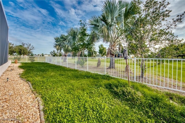 view of yard with fence private yard