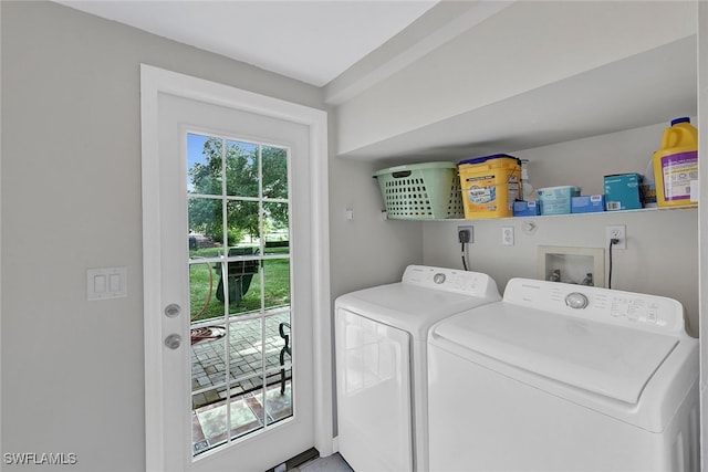 laundry area with washer and clothes dryer