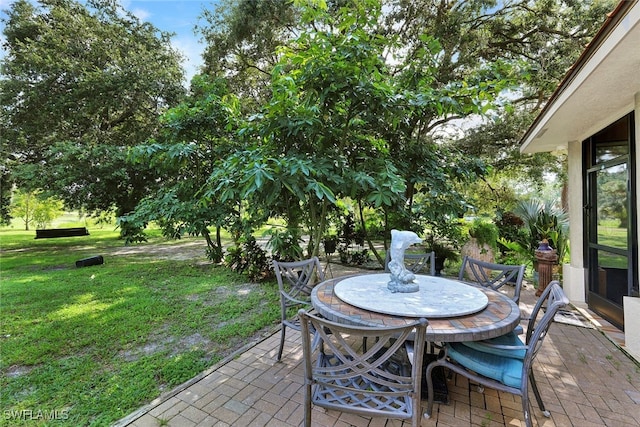 view of patio / terrace featuring outdoor dining area