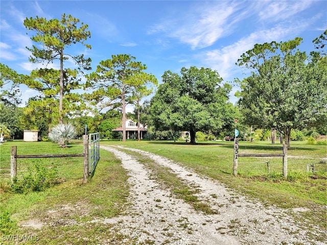 view of road featuring driveway