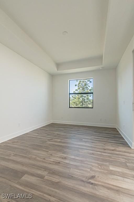 empty room featuring light wood-type flooring