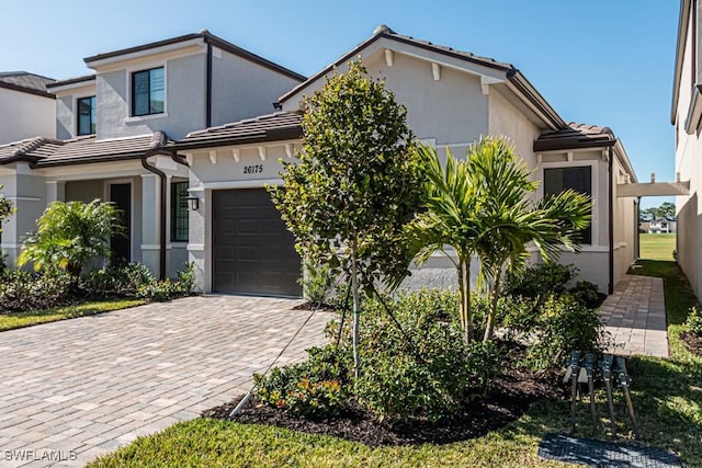 view of front of house featuring a garage