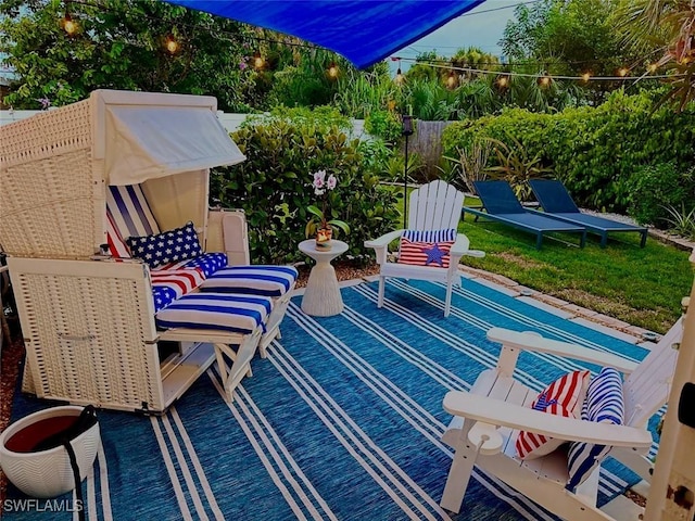 view of patio / terrace with fence