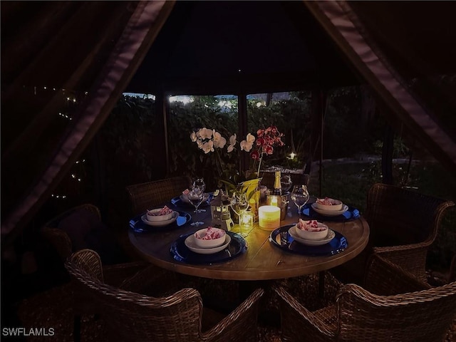 view of dining area