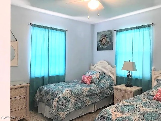 bedroom with ceiling fan