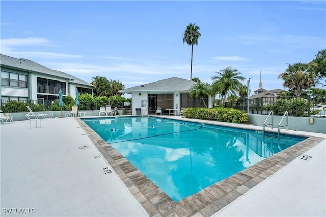 view of pool with a patio area