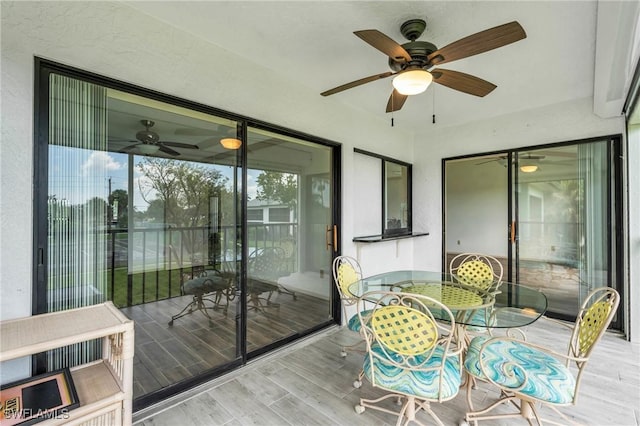 view of sunroom