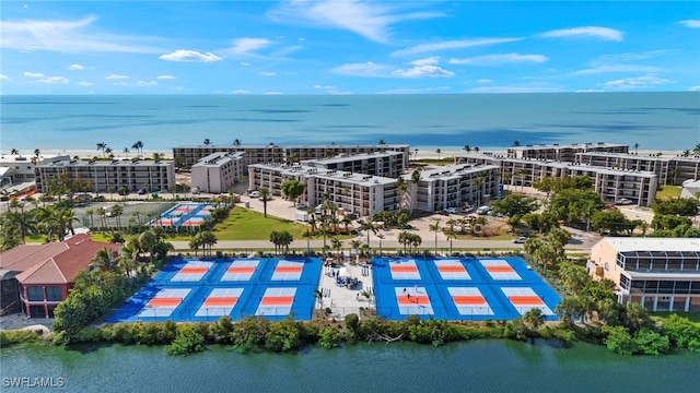 1401 Middle Gulf Dr Unit 301N, Sanibel, FL 33957 - bird's eye view featuring a water view