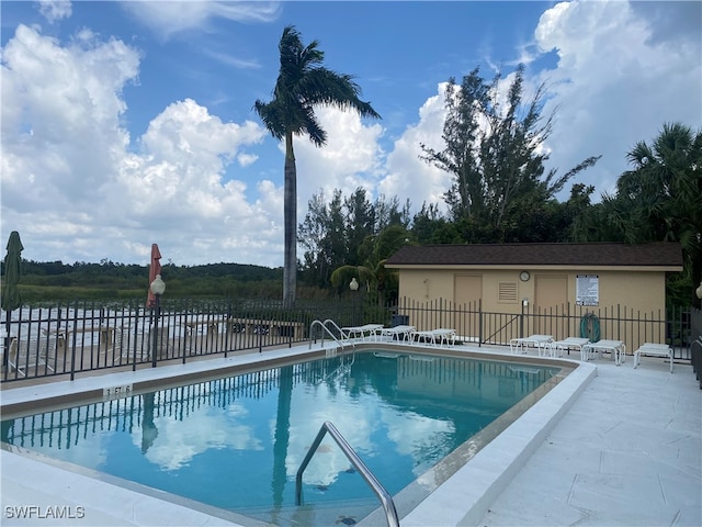 view of pool with a patio