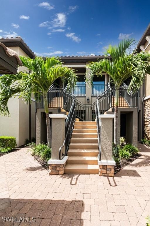 exterior space with stairway