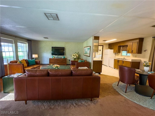 view of carpeted living room