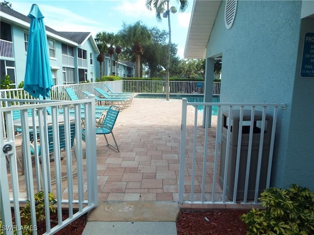 view of pool with a patio area