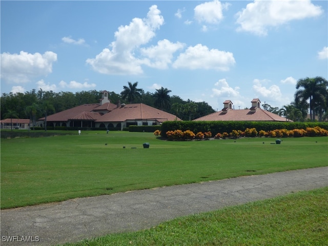 surrounding community featuring a lawn