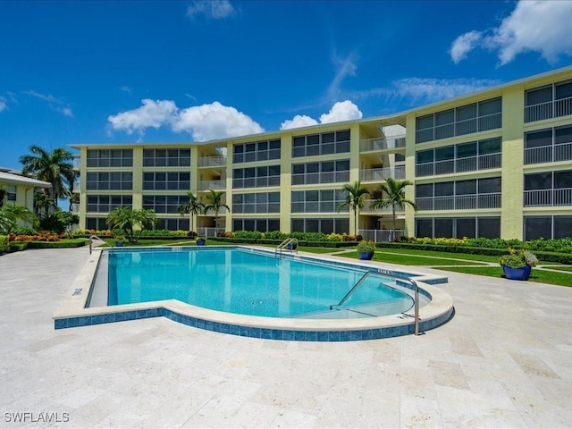 view of pool with a patio