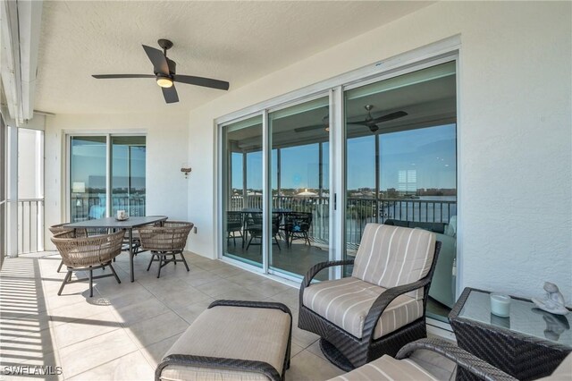 view of patio / terrace with ceiling fan