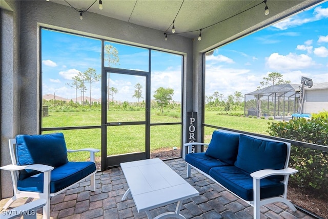 view of sunroom