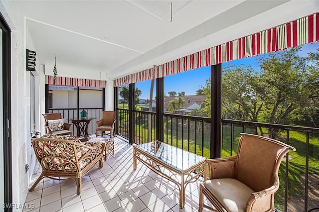 view of sunroom