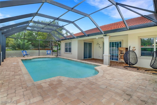3711 4th Ave SE, Naples, FL 34117 - swimming pool featuring a patio and glass enclosure