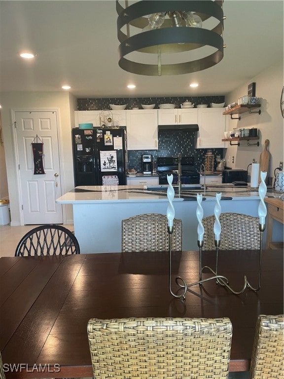 view of dining area