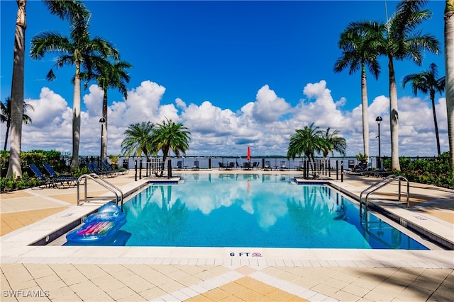 view of pool with a patio area