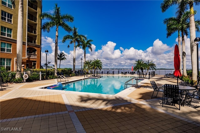 view of pool with a patio area