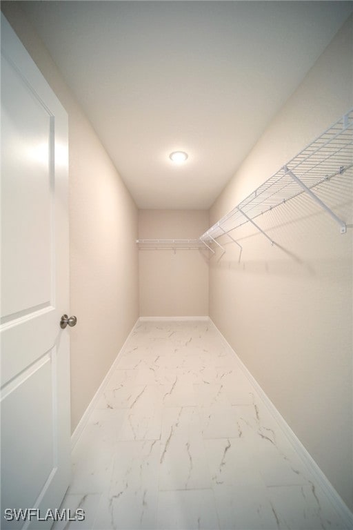 view of walk in closet