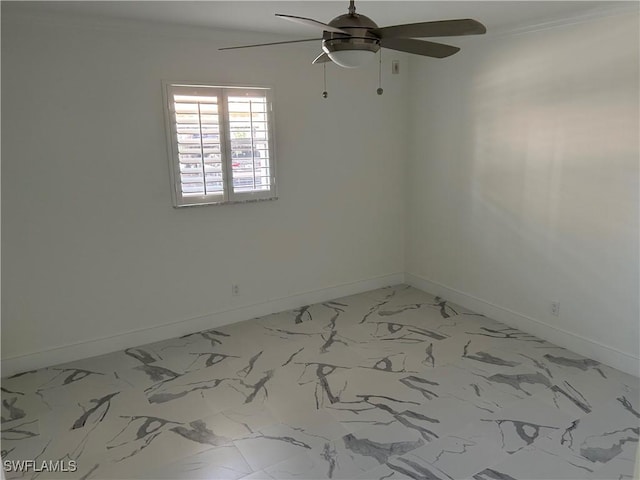 222 Harbour Dr Unit 114, Naples, FL 34103 - unfurnished room with ceiling fan and light marble finish floors