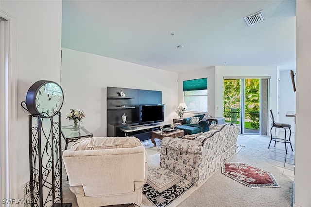 view of carpeted living room