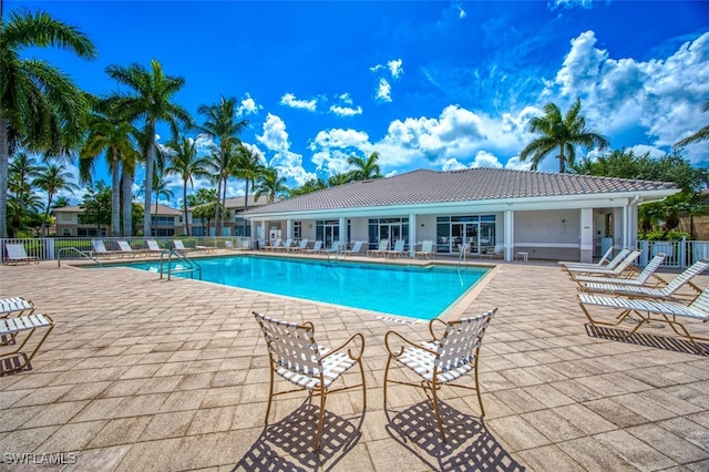 view of pool with a patio