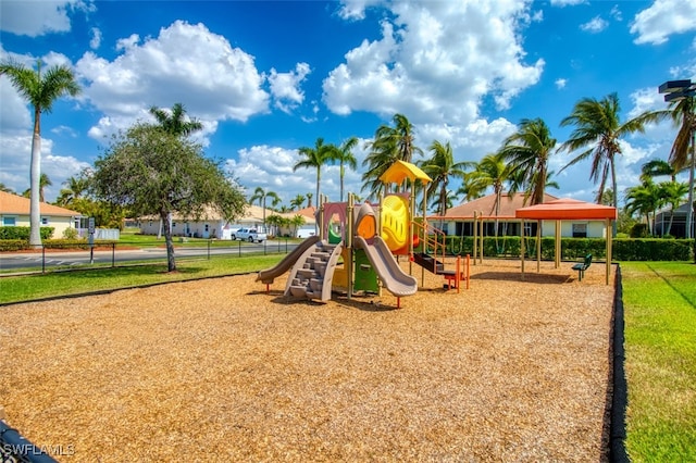 view of jungle gym