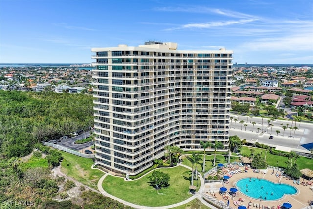 exterior space with a community pool