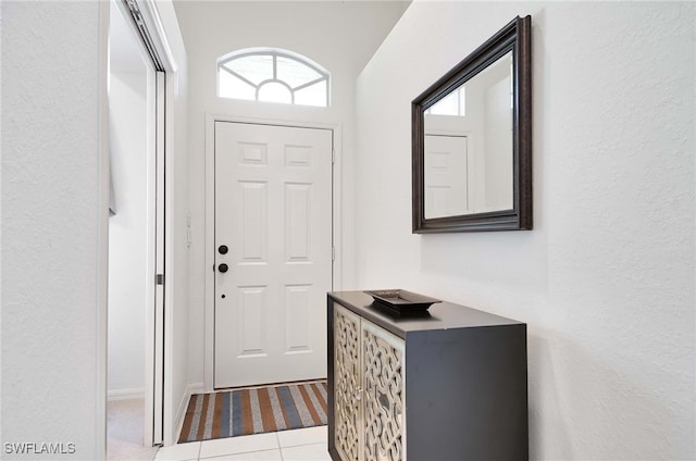 view of tiled foyer