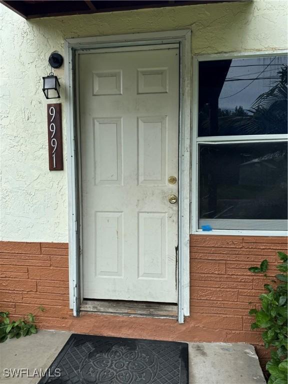 view of doorway to property