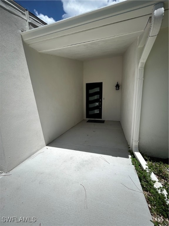 view of doorway to property